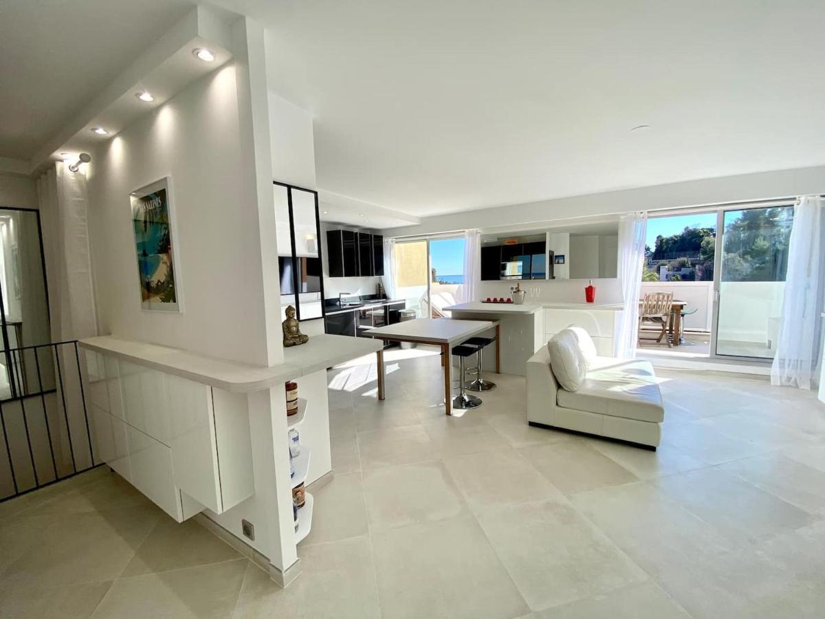 Appartement Luxe - 3 Pieces Avec Vue Mer, Piscine Et Tennis Νίκαια Εξωτερικό φωτογραφία